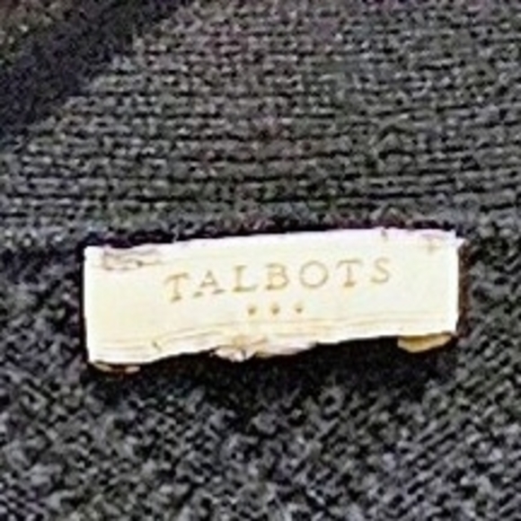 Talbots Black Chevron Open Front Cardigan - Picture 4 of 5